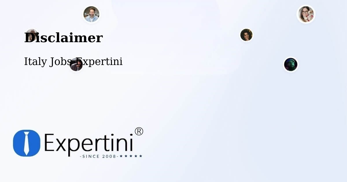 Disclaimer – Samarate - Italy Jobs Expertini