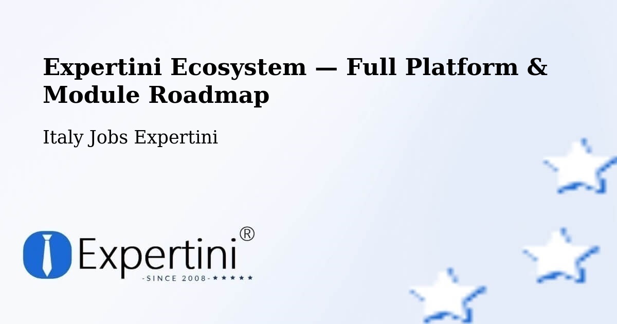 Expertini Ecosystem — Full Platform & Module Roadmap – Samarate